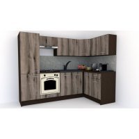 Bucatarie de Colt GENA NEW 1 DR. 140-250, Cu Corp de Cuptor, Wenge / Decor K366